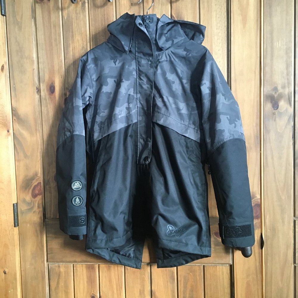 Saga Outerwear womens anorak camo black size S NWOT